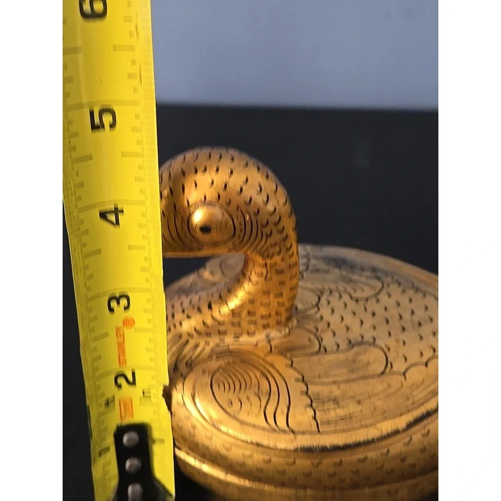 Pair of‎ Burmese Gold Gilt Lacquerware Ducks Trinket Boxes